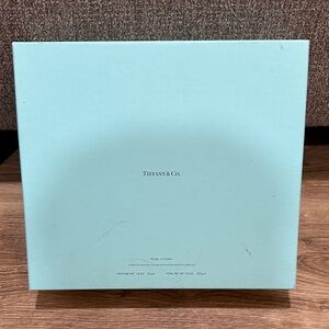 Tiffany & Co. Signature Blue Packaging for a pair of crystal votives. BOX ONLY
